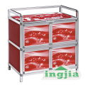 Aluminium Bathroom Kitchen Home Storage Furniture (JJ-4K02A red)